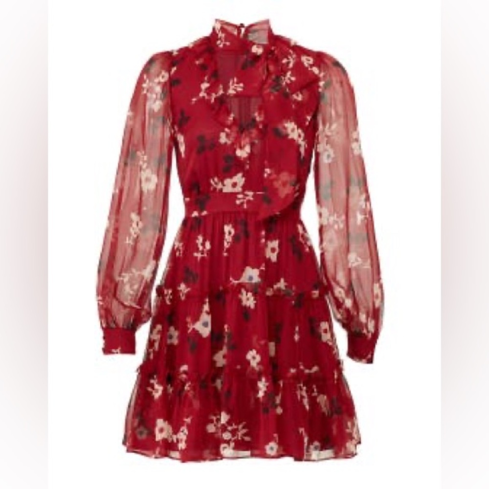 SOLD/ 💯 silk Kate Spade Camelia Chiffon Mini Dress